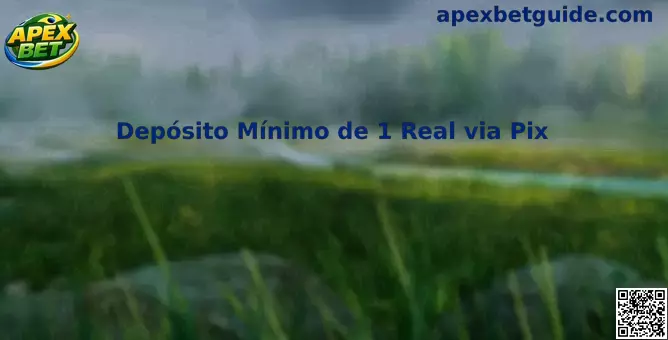 Representação de depósito mínimo de 1 real via Pix